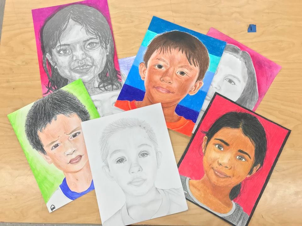 Drawing of students